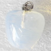 Moonstone Pendant, 12x14mm, Hole:Approx 2mm, Sold by PC