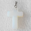 Moonstone Pendant, Cross, 17x30mm, Hole:Approx 2mm, Sold by PC