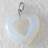 Moonstone Pendant, Heart, 20x23mm, Hole:Approx 2mm, Sold by PC