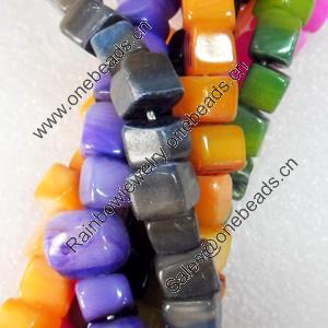 Mix Colour Shell Beads, 6-7mm, Hole:Approx 1mm, Sold per 16-inch Strand