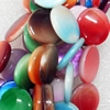 Mix Colour Shell Beads, Flat Round, 12mm, Hole: 1mm, Sold per 16-inch Strand