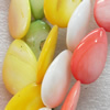 Mix Colour Shell Beads, Teardrop, 20x29mm, Hole:Approx 1mm, Sold per 16-inch Strand