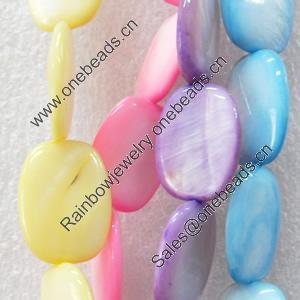 Mix Colour Shell Beads, 15x19mm, Hole:Approx 1mm, Sold per 16-inch Strand