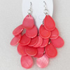 Shell Earring, Length:Approx 73mm, Sold by Pair