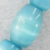 Cats Eye Beads, Drum, 10x15mm, Hole:Approx 1mm, Sold per 16-inch Strand