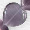 Cats Eye Beads, Heart, 12mm, Hole:Approx 1mm, Sold per 16-inch Strand