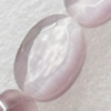Cats Eye Beads, Faceted Flat Oval, 10x14mm, Hole:Approx 1mm, Sold per 16-inch Strand