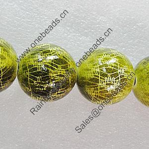 Wood Beads, Round 30mm Hole:5mm, Sold by PC