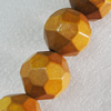 Wood Beads, Faceted Round 22mm Hole:5mm, Sold by PC