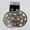 Wood Earrings, Flat Round 70mm, Sold by Group