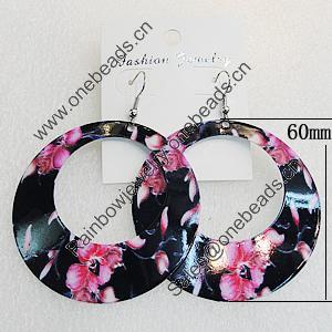 Iron Earrings, Donut 60mm, Sold by Group