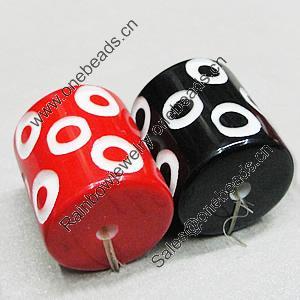 Resin Beads, Column 20x18mm Hole:3mm, Sold by Bag