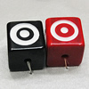 Resin Beads, Cube 11mm Hole:2.5mm, Sold by Bag