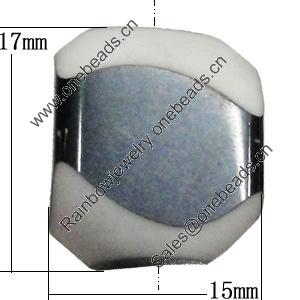 Resin Beads, 17x15mm Hole:3mm, Sold by Bag
