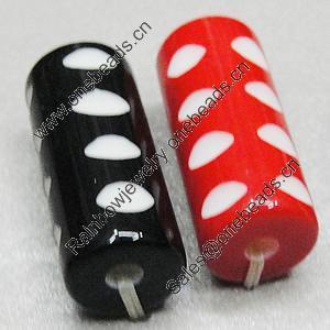 Resin Beads, Column 19x11mm Hole:3mm, Sold by Bag