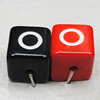 Resin Beads, Cube 15mm Hole:3mm, Sold by Bag
