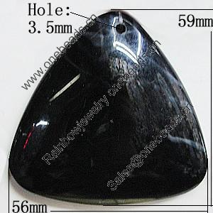 Resin Pendants, Triangle 59x56mm Hole:3.5mm, Sold by PC