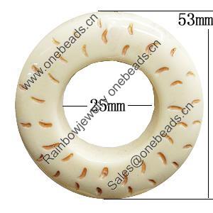 Resin Pendants, Donut O:53mm I:25mm, Sold by PC