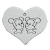 Resin Pendants, Heart 35x30mm Hole:2.5mm, Sold by PC