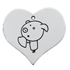 Resin Pendants, Heart 35x33mm Hole:2mm, Sold by PC