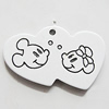 Resin Pendants, Heart 35x24mm Hole:2mm, Sold by PC