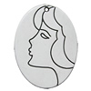 Resin Pendants, Flat Oval 34x27mm Hole:2mm, Sold by PC