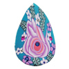 Pottery Clay Pendants, Teardrop 50x30mm Hole:1mm, Sold by Bag