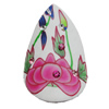 Pottery Clay Pendants, Teardrop 50x30mm Hole:1mm, Sold by Bag