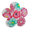 Pottery Clay Pendants, Flower 43mm Hole:1mm, Sold by Bag