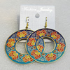 Copper Earrings, Donut 48mm, Sold by Group