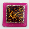 Resin Cabochons, No-Hole Jewelry findings, Faceted Square, 22mm, Sold by Bag