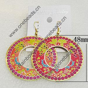 Copper Earrings, Donut 48mm, Sold by Group