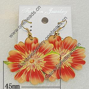 Copper Earrings, Flower 45mm, Sold by Group