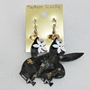 Iron Earrings, Animal Head 45x31mm, Sold by Group