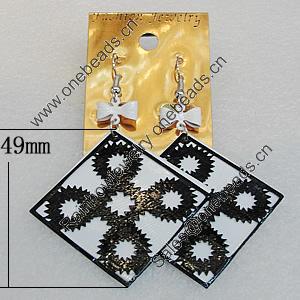 Iron Earrings, Diamond 49mm, Sold by Group