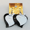 Iron Earrings, Heart 38x38mm, Sold by Group