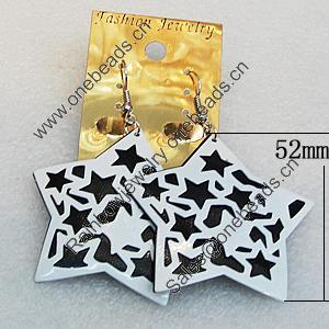 Iron Earrings, Star 52mm, Sold by Group