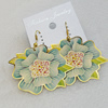 Iron Earrings, Flower 54x44mm, Sold by Group