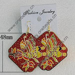 Iron Earrings, Diamond 48mm, Sold by Group