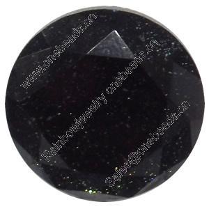 Resin Cabochons, No-Hole Jewelry findings, Faceted Round, 10mm, Sold by Bag