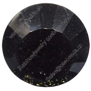 Resin Cabochons, No-Hole Jewelry findings, Faceted Round, 6mm, Sold by Bag