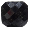 Resin Cabochons, No-Hole Jewelry findings, Faceted Square, 20mm, Sold by Bag