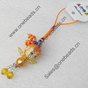 Mobile Decoration, Fimo Multicolor, Length: about 4.3-inch, Sold by PC