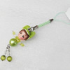 Mobile Decoration, Fimo Multicolor, Length: about 4.3-inch, Sold by PC