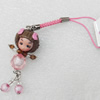 Mobile Decoration, Fimo Multicolor, Length: about 4.3-inch, Sold by PC