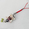 Mobile Decoration, Fimo Multicolor, Length: about 4.3-inch, Sold by PC