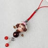 Mobile Decoration, Fimo Multicolor, Length: about 4.3-inch, Sold by PC