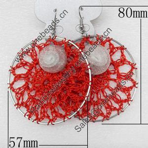 Fashional Earrings, Thread, 57mm, Length:3.14-inch, Sold by Dozen