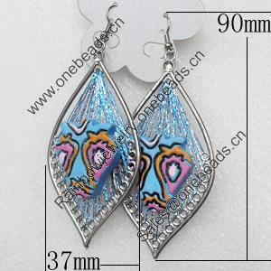 Fashional Earrings, Thread, 37mm, Length:3.54-inch, Sold by Dozen