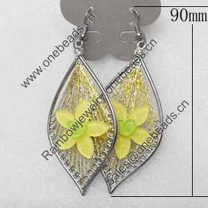 Fashional Earrings, Thread, 36mm, Length:3.54-inch, Sold by Dozen